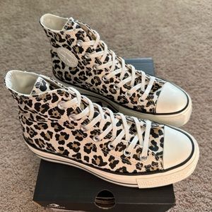 High Top Cheetah Print Platform Converse